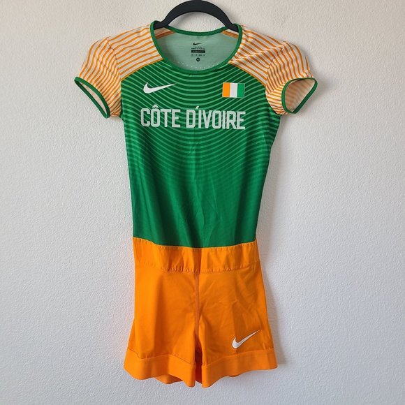 NEW Nike Womens Cote D'ivoire Short Sleeve Track Suit Romper 911727-XXX